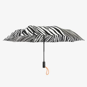 Zebra Print Auto-Compact Umbrella